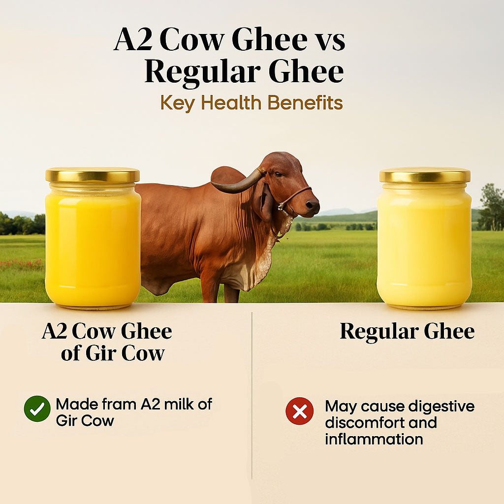 π A2 Cow Ghee vs Regular Ghee: Key Health Benefits
