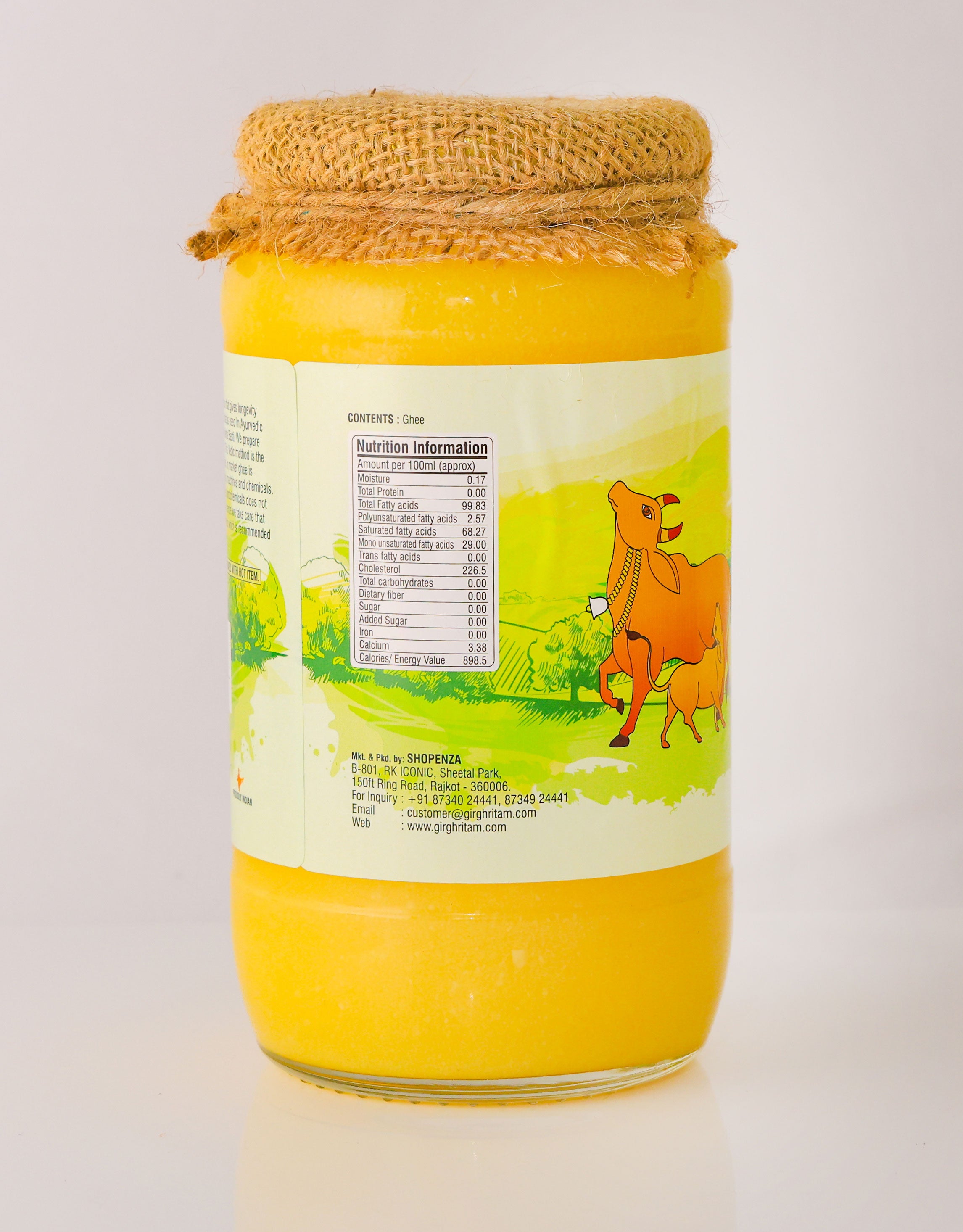Gir Ghritam A2 Cow Bilona Ghee | Traditional Vedic Method | 1 KG Jar